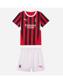 AC Milan Heimtrikotsatz für Kinder 2024-25 Kurzarm (+ Kurze Hosen)